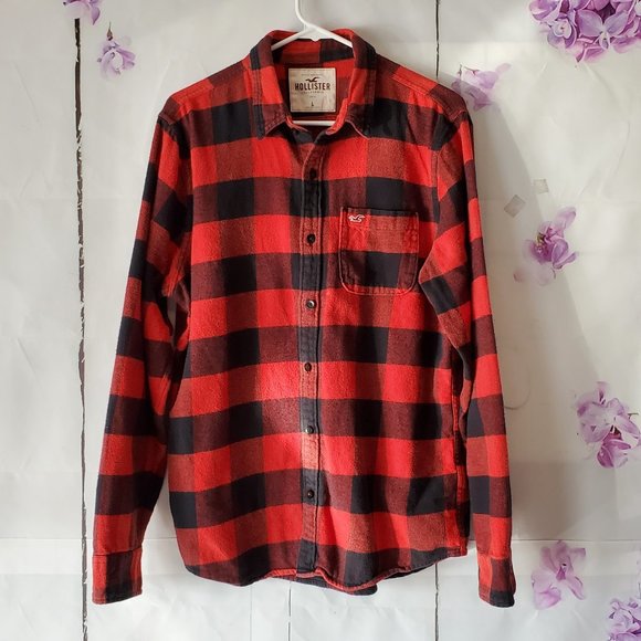 Hollister Other - Hollister Fleece Plaid Button Casual Shirt L